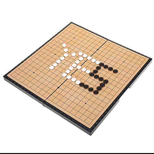 MAGT Go Game Set, 2-Go Go Game Set Tablero Plegable magnético Weiqi Juegos educativos para niños Adultos