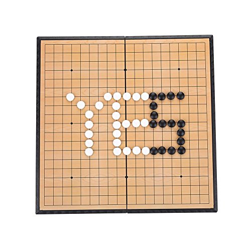 MAGT Go Game Set, 2-Go Go Game Set Tablero Plegable magnético Weiqi Juegos educativos para niños Adultos