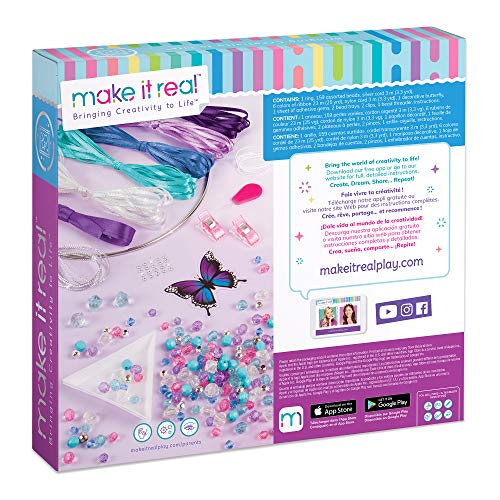 Make It Real - DIY Dreamcatcher.  Make Your Own Dream Catcher Arts and Crafts Kit for Tween Girls.  Includes Dream Catcher Hoop, Strings and Ribbons, Beads, Butterfly Pin and More