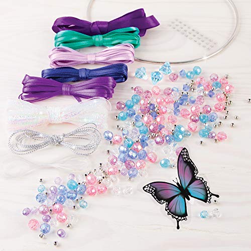 Make It Real - DIY Dreamcatcher.  Make Your Own Dream Catcher Arts and Crafts Kit for Tween Girls.  Includes Dream Catcher Hoop, Strings and Ribbons, Beads, Butterfly Pin and More