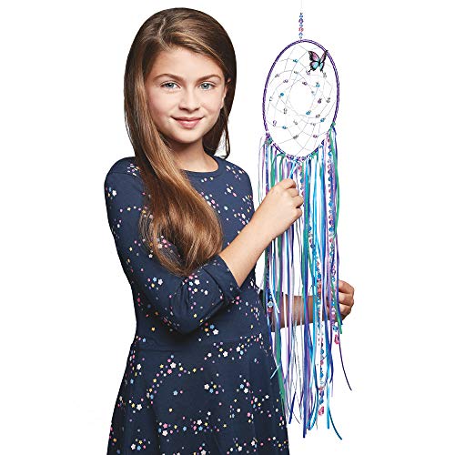 Make It Real - DIY Dreamcatcher.  Make Your Own Dream Catcher Arts and Crafts Kit for Tween Girls.  Includes Dream Catcher Hoop, Strings and Ribbons, Beads, Butterfly Pin and More