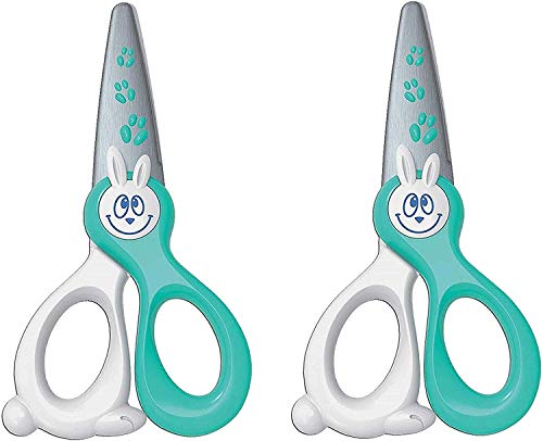 Maped – Coupe droite pour enfant gaucher Ciseaux de sécurité 12 cm/10,2 cm – [Lot de 2 = 1 paire de chaque couleur]