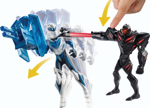 Max Steel - Pack de Figuras de acción, Turboluchadores, Claw Dredd vs. Blaste (Mattel Y1407)