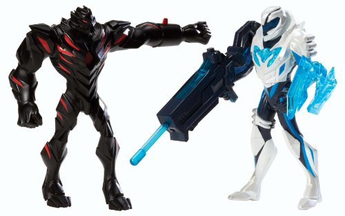 Max Steel - Pack de Figuras de acción, Turboluchadores, Claw Dredd vs. Blaste (Mattel Y1407)