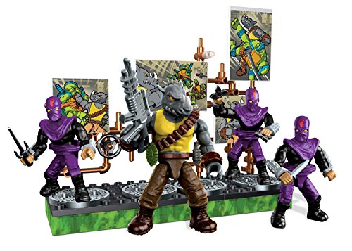 Mega Bloks - Rocksteady y su Banda de Villanos, Tortugas Ninja, Juego de construcción (Mattel DMW28)