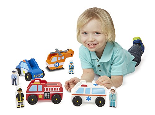 Melissa & Doug- Emergency Vehicle Set, Color Multicolored (Multi Coloured) (19285)