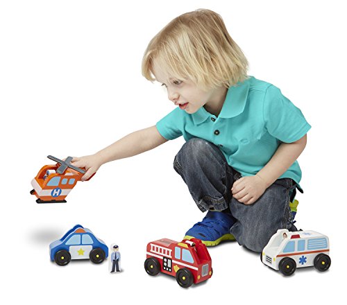 Melissa & Doug- Emergency Vehicle Set, Color Multicolored (Multi Coloured) (19285)