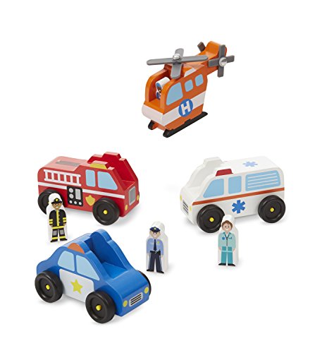 Melissa & Doug- Emergency Vehicle Set, Color Multicolored (Multi Coloured) (19285)