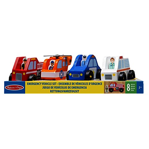 Melissa & Doug- Emergency Vehicle Set, Color Multicolored (Multi Coloured) (19285)