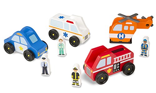 Melissa & Doug- Emergency Vehicle Set, Color Multicolored (Multi Coloured) (19285)