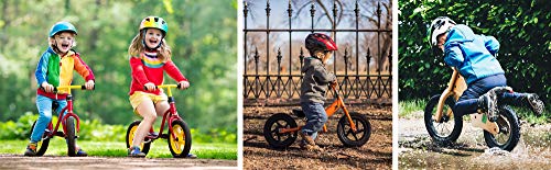 meteor Bicicleta sin Pedales para Niños 2-6 años hasta 30 kg Ultraligera Mini Bici Bebés Infantil Andadores Bebé Equilibrio con Sillín y Manilar Regulable Ruedas bombeadas First Bike (niño, Fireman)