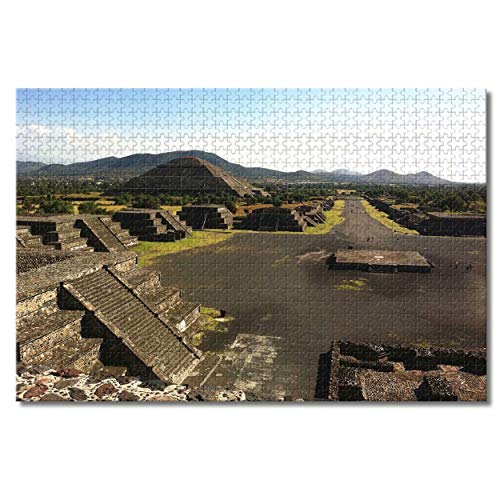 México Pirámide del Sol San Juan Teotihuacan Rompecabezas para Adultos niños 1000 Piezas Recuerdos de Viaje Juego Educativo Familiar Rompecabezas de Madera Regalos