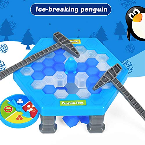 Mini Juego De Mesa De Trampa para Pingüinos para Niños, Trampa De Juguete, Pingüino De Rescate Interactivo, Martillo para Romper El Hielo, Bloque De Juguete, Desafío Peligroso para Piolet