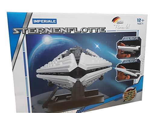 Modbrix Juego de 1185 bloques de construcción con diseño de estrella imperial, 56 cm, 1185