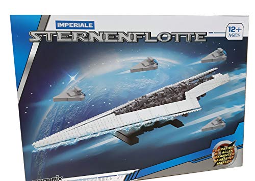 Modbrix Juego de 1185 bloques de construcción con diseño de estrella imperial, 56 cm, 1185