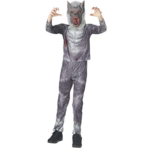 Morph Disfraz Deluxe de Hombre Lobo para niños. Disfraz de Lobo de Calidad para Chico, Talla S (de 3 a 5 años)