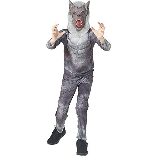 Morph Disfraz Deluxe de Hombre Lobo para niños. Disfraz de Lobo de Calidad para Chico, Talla S (de 3 a 5 años)