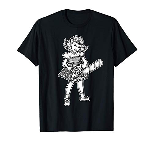 Motosierra Girl, Goth Punk Emo Cute Evil Horror Fan Camiseta