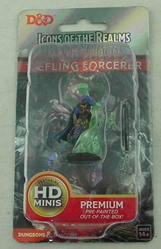 NECA- D&D Premium Miniatures Figura Bruja Tiefling, Multicolor (Wizkids 73818)