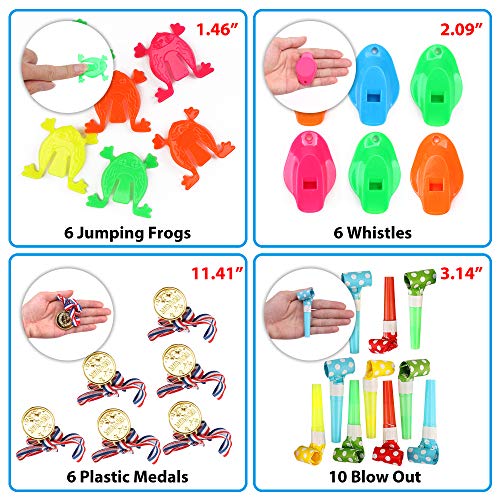 nicknack Goodie Bag Fillers para niños, 120PCS Prize Box Fillers, Regalos de Fiesta de cumpleaños Surtidos para niñas, premios de Carnaval, premios de Clase