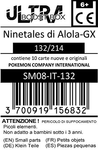 Ninetales di Alola-GX (Feunard d'Alola-GX) 132/214 - #myboost X Sole E Luna 8 Tuoni Perduti - Coffret de 10 Cartes Pokémon Italiennes