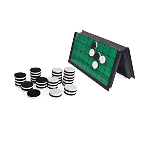 NUOBESTY Juego de Mesa de Estrategia Reversi Othello con Tablero Magnético Plegable Y Piezas para El Hogar Y Los Viajes