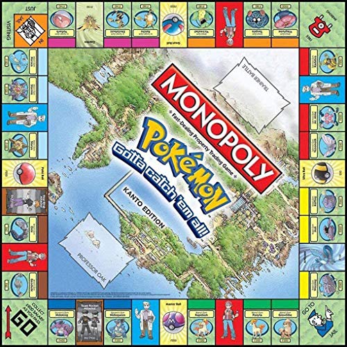 OPW Monopoly Pokemon Juego De Mesa Monopoly Pokémon Family Deck Juegos De Cartas Juegos Multijugador para Fiestas Juego De Estrategia con Fichas Juguetes para Adultos Y Niños (Versión En Inglés)