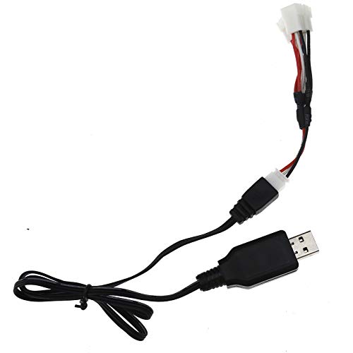 OTOTEC XH-3P - Cargador de cable USB 3 en 1 con batería de litio de 60 cm, 1 A, 7,4 V, batería de polímero de litio compatible con dron/cuadricóptero/helicóptero