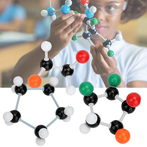 Oumefar 240 piezas modelo molecular orgánico inorgánico bioquímica kit de estructuras enlaces juego de enseñanza de la química, herramienta de ayuda de la química, kit de enseñanza para la educación