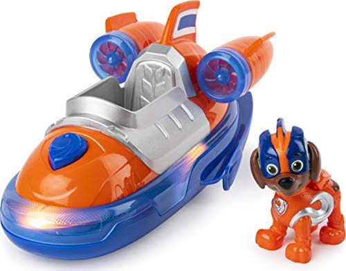 PAW PATROL Mighty Pups | Vehículos con Luz, Sonido y Figura de Juego | Patrulla Canina, Figura:Zuma