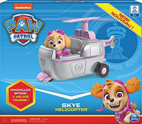 PAW Patrol Skye's Helicóptero Vehículo con Figura Coleccionable, para niños a Partir de 3 años