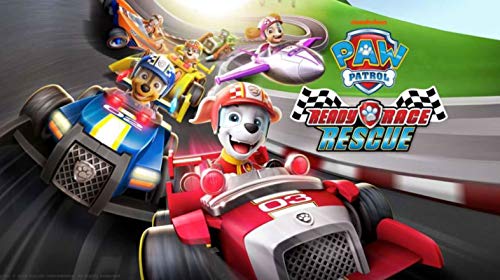 PAW Patrol Vehículo de Lujo Listo para Carrera, Rescate Chase Race and Go con Sonidos, para niños a Partir de 3 años