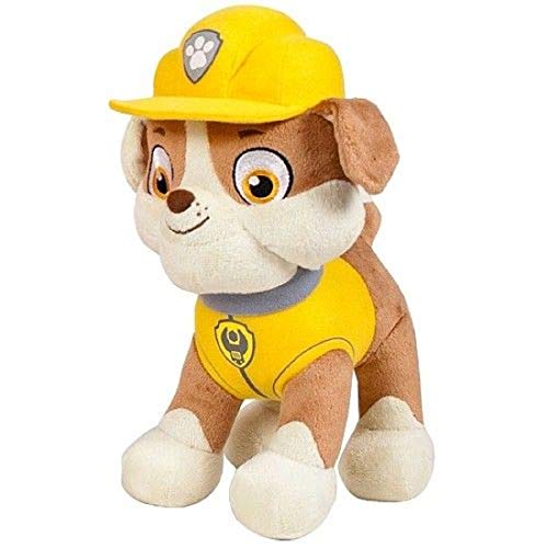 Peluche compatible con la Patrulla Canina, 1 x peluche para niños de 19 cm, serie de televisión | peluche | regalo para niños | niñas | niño | (Rubble)