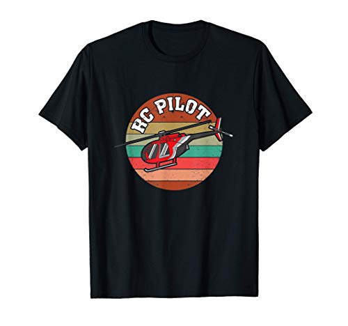 Piloto de helicóptero RC Aeromodelismo | Piloto RC Retro Camiseta