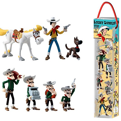 Plastoy SAS PLA70387 Lucky Luke Tube Lucky Luke - Juego de 7 Figuras