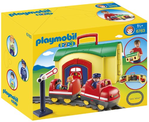 PLAYMOBIL 1.2.3 - Tren maletín (6783)