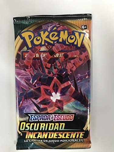 Pokèmon. 1 sobre de 10 Cartas aleatorias. Oscuridad incandescente, Espada y Escudo. (Castellano)