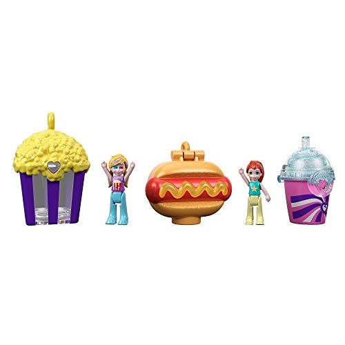 Polly Pocket Cofre con forma de cubo de palomitas, incluye 20 sorpresas, juguete para regalo +4 años (Mattel GVC96)