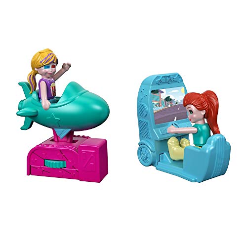 Polly Pocket Cofre con forma de cubo de palomitas, incluye 20 sorpresas, juguete para regalo +4 años (Mattel GVC96)