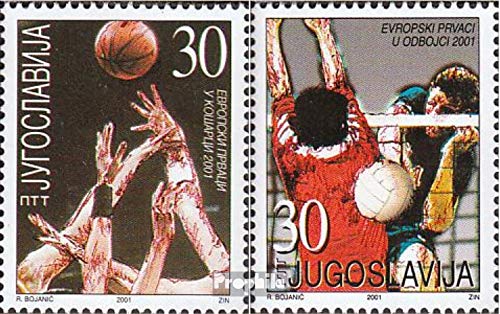 Prophila Collection Yugoslavia 3044-3045 (Completa.edición.) 2001 Baloncesto- y Voleibol-Copa de €uropa (Sellos para los coleccionistas) Juegos de Pelota sin fútbol