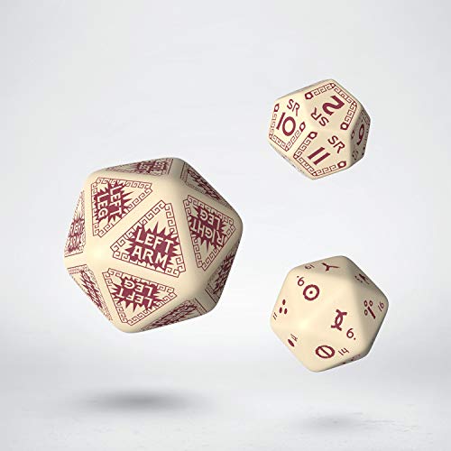 Q-workshop RuneQuest Beige & Burgundy Expansion Dice (3)