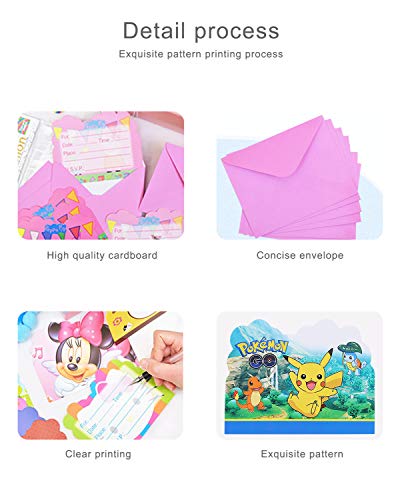 Qemsele Invitaciones para Niños, 30 Inglés Tarjetas de Invitación con Sobres para infantile Chicas Fiesta de Cumpleaños Baby Shower Decoraciones Suministros de Fiesta (Spiderman)