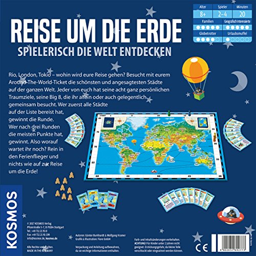 Reise um die Erde - Spielerisch die Welt entdecken: für 2 - 4 Spieler ab 8 Jahren