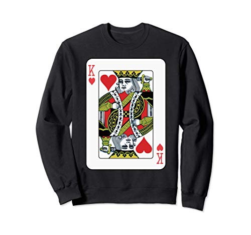 Rey de corazones jugando al póquer de cartas Sudadera