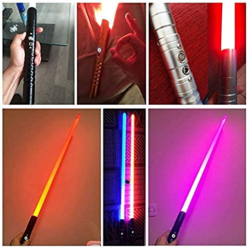 Rgb 11 Cambios de Color La Espada Luminosa Metal Espada Cosplay Regalo Juguete Sonido Led Luz Star Wars Mango Negro