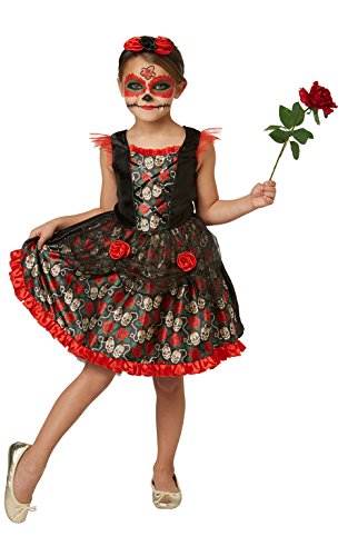 RUBIE 'S 2630709 M Red Rose Day of the Dead, disfraz para niños, M