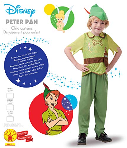 Rubies- Peter Pan Disfraz Infantil, Multicolor, S (3-4 años) (641191S)