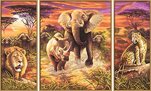 Schipper Arts & Crafts 609260520 - Juego de pintura por números, diseño de animales de África [importado de Alemania]