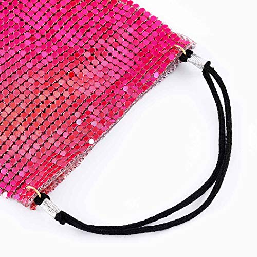 Sethexy Brillante Lentejuela Máscara de malla Lentejuelas Rojo colorido Club nocturno Accesorios de Halloween Mardi Gras Máscaras de cristal para mujeres y niñas