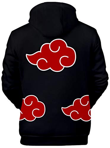 Silver Basic Sudadera con Capucha Unisex Naruto Anime Japonés Naruto Disfraz de Cosplay Impreso en 3D para Niños y Niñas S,Akatsuki-3